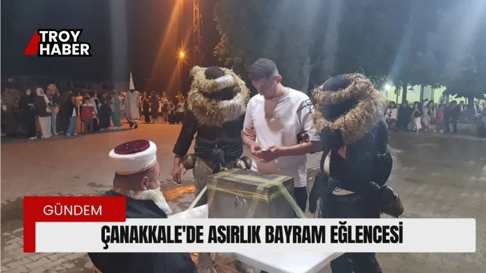 Çanakkale’de asırlık bayram eğlencesi renkli görüntülere sahne oldu