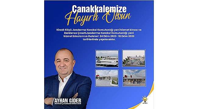 Çanakkale'de Yeni Jandarma Karakolları İhalesi