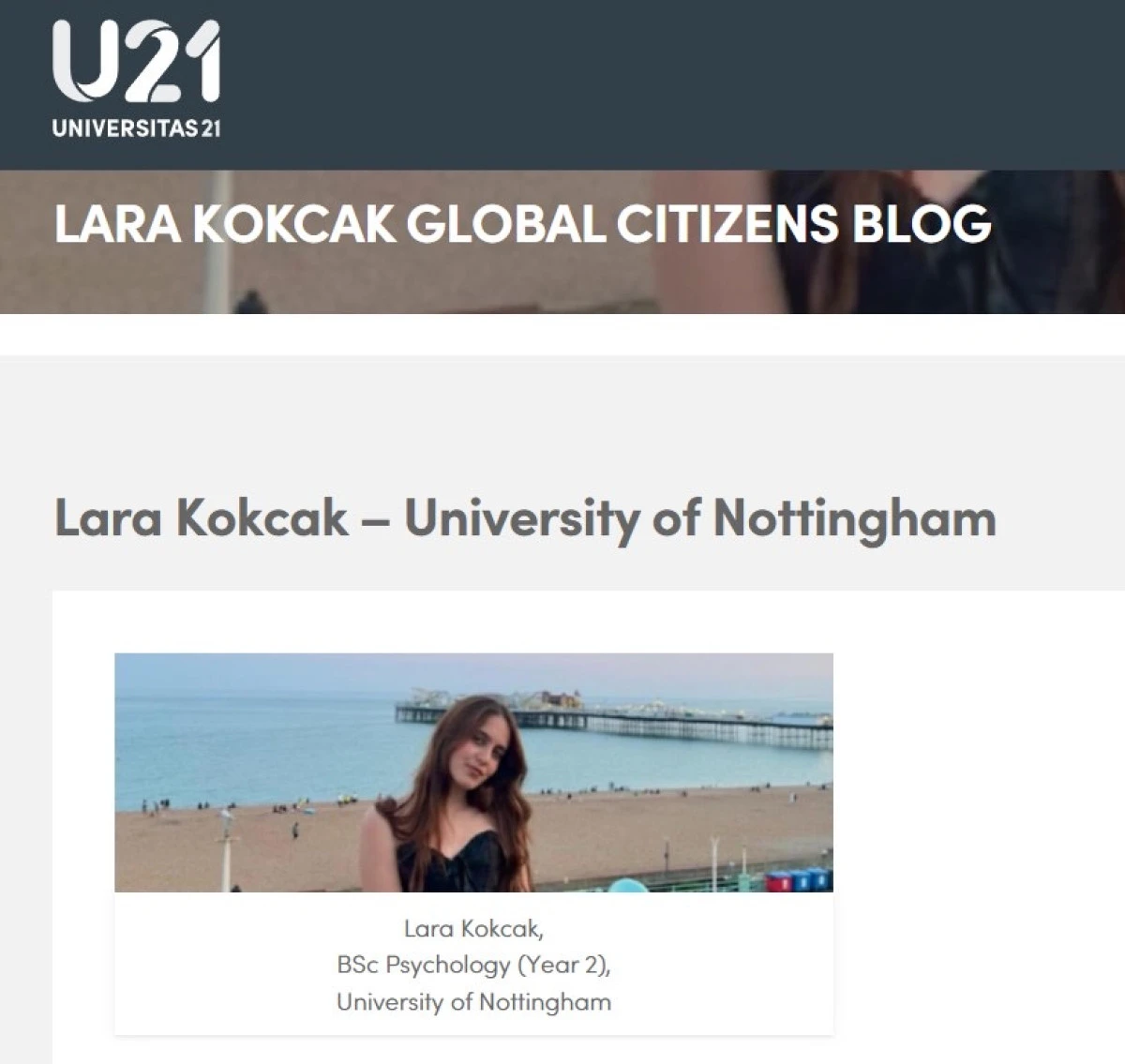 Çanakkaleli Lara Kökçak, Dünyanın seçkin üniversiteler platformunda yer aldı